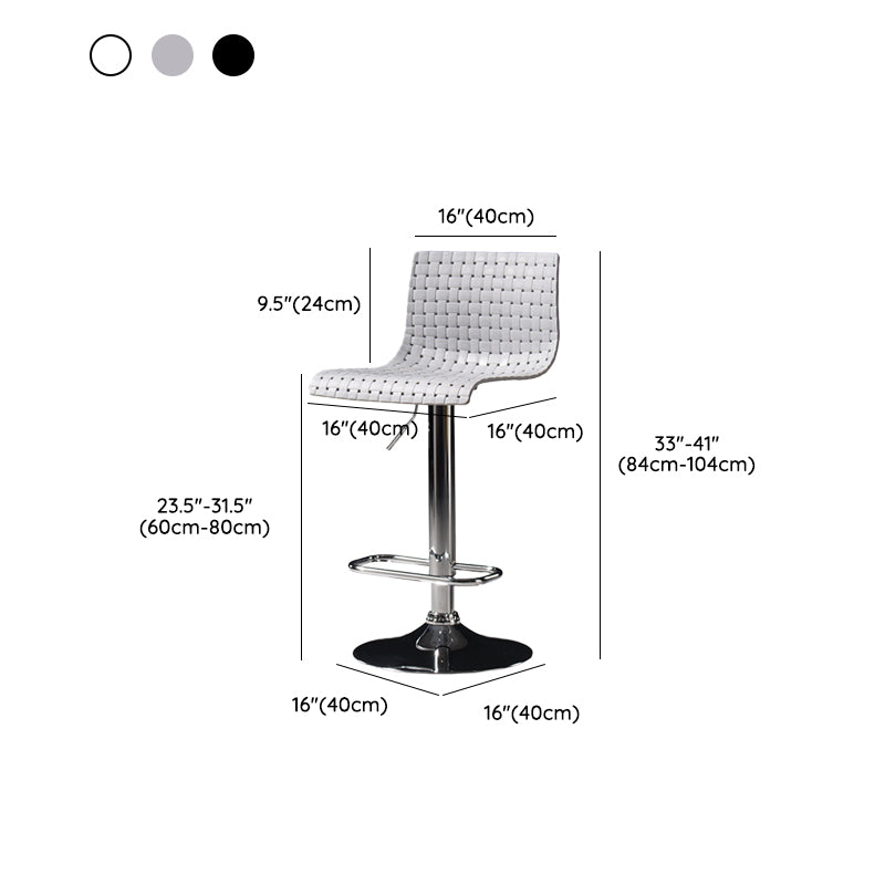 Industrial Style Liftable Bar Stool Plastic Counter Bar Stool with Metal Legs Clearhalo 'Bar Furniture' 'Bar Stools' 'bar_stools' 'furn' 'furn_bar_stools' 'Furniture' 'Kitchen & Dining Furniture' 6869959
