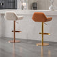 Glam Style Counter Stool Faux Leather Adjustable Height Bar Stool with Swivel Clearhalo 'Bar Furniture' 'Bar Stools' 'bar_stools' 'furn' 'furn_bar_stools' 'Furniture' 'Kitchen & Dining Furniture' 6869960