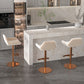 Glam Style Counter Stool Faux Leather Adjustable Height Bar Stool with Swivel Clearhalo 'Bar Furniture' 'Bar Stools' 'bar_stools' 'furn' 'furn_bar_stools' 'Furniture' 'Kitchen & Dining Furniture' 6869963