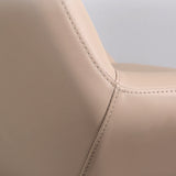 Glam Style Counter Stool Faux Leather Adjustable Height Bar Stool with Swivel