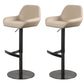 Glam Style Counter Stool Faux Leather Adjustable Height Bar Stool with Swivel Brown-Black 2 Piece Set Clearhalo 'Bar Furniture' 'Bar Stools' 'bar_stools' 'furn' 'furn_bar_stools' 'Furniture' 'Kitchen & Dining Furniture' 6869999