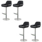 Glam Style Counter Stool Faux Leather Adjustable Height Bar Stool with Swivel Black 4 Piece Set Clearhalo 'Bar Furniture' 'Bar Stools' 'bar_stools' 'furn' 'furn_bar_stools' 'Furniture' 'Kitchen & Dining Furniture' 6870011