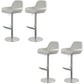 Glam Style Counter Stool Faux Leather Adjustable Height Bar Stool with Swivel White 4 Piece Set Clearhalo 'Bar Furniture' 'Bar Stools' 'bar_stools' 'furn' 'furn_bar_stools' 'Furniture' 'Kitchen & Dining Furniture' 6870015