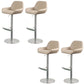 Glam Style Counter Stool Faux Leather Adjustable Height Bar Stool with Swivel Brown 4 Piece Set Clearhalo 'Bar Furniture' 'Bar Stools' 'bar_stools' 'furn' 'furn_bar_stools' 'Furniture' 'Kitchen & Dining Furniture' 6870021