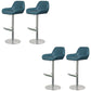 Glam Style Counter Stool Faux Leather Adjustable Height Bar Stool with Swivel Blue 4 Piece Set Clearhalo 'Bar Furniture' 'Bar Stools' 'bar_stools' 'furn' 'furn_bar_stools' 'Furniture' 'Kitchen & Dining Furniture' 6870024