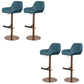 Glam Style Counter Stool Faux Leather Adjustable Height Bar Stool with Swivel Ocean Blue 4 Piece Set Clearhalo 'Bar Furniture' 'Bar Stools' 'bar_stools' 'furn' 'furn_bar_stools' 'Furniture' 'Kitchen & Dining Furniture' 6870025