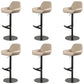 Glam Style Counter Stool Faux Leather Adjustable Height Bar Stool with Swivel Brown-Black 6 Piece Set Clearhalo 'Bar Furniture' 'Bar Stools' 'bar_stools' 'furn' 'furn_bar_stools' 'Furniture' 'Kitchen & Dining Furniture' 6870039