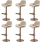 Glam Style Counter Stool Faux Leather Adjustable Height Bar Stool with Swivel Khaki 6 Piece Set Clearhalo 'Bar Furniture' 'Bar Stools' 'bar_stools' 'furn' 'furn_bar_stools' 'Furniture' 'Kitchen & Dining Furniture' 6870040