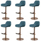 Glam Style Counter Stool Faux Leather Adjustable Height Bar Stool with Swivel Ocean Blue 6 Piece Set Clearhalo 'Bar Furniture' 'Bar Stools' 'bar_stools' 'furn' 'furn_bar_stools' 'Furniture' 'Kitchen & Dining Furniture' 6870045