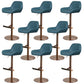 Glam Style Counter Stool Faux Leather Adjustable Height Bar Stool with Swivel Ocean Blue 8 Piece Set Clearhalo 'Bar Furniture' 'Bar Stools' 'bar_stools' 'furn' 'furn_bar_stools' 'Furniture' 'Kitchen & Dining Furniture' 6870065