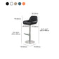 Glam Style Counter Stool Faux Leather Adjustable Height Bar Stool with Swivel Clearhalo 'Bar Furniture' 'Bar Stools' 'bar_stools' 'furn' 'furn_bar_stools' 'Furniture' 'Kitchen & Dining Furniture' 6870070