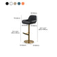 Glam Style Counter Stool Faux Leather Adjustable Height Bar Stool with Swivel Clearhalo 'Bar Furniture' 'Bar Stools' 'bar_stools' 'furn' 'furn_bar_stools' 'Furniture' 'Kitchen & Dining Furniture' 6870071