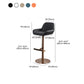 Glam Style Counter Stool Faux Leather Adjustable Height Bar Stool with Swivel Clearhalo 'Bar Furniture' 'Bar Stools' 'bar_stools' 'furn' 'furn_bar_stools' 'Furniture' 'Kitchen & Dining Furniture' 6870073