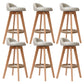 Low Back Dining Stool Beech Armless Bar Stool with Wood Base Beige 6 Piece Set Clearhalo 'Bar Furniture' 'Bar Stools' 'bar_stools' 'furn' 'furn_bar_stools' 'Furniture' 'Kitchen & Dining Furniture' 6870125