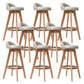 Low Back Dining Stool Beech Armless Bar Stool with Wood Base Beige 8 Piece Set Clearhalo 'Bar Furniture' 'Bar Stools' 'bar_stools' 'furn' 'furn_bar_stools' 'Furniture' 'Kitchen & Dining Furniture' 6870127