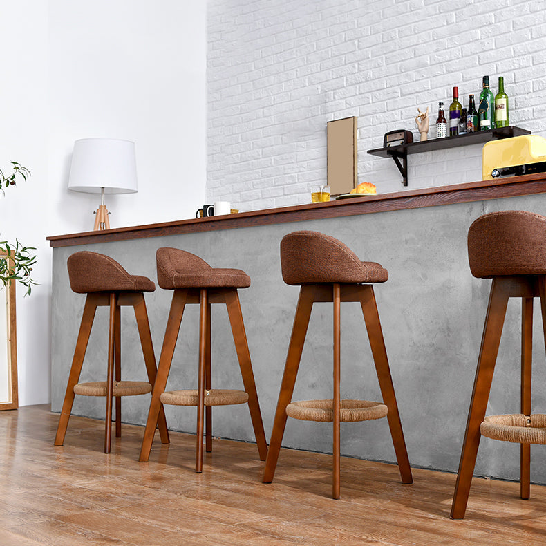 Low Back Dining Stool Beech Armless Bar Stool with Wood Base Clearhalo 'Bar Furniture' 'Bar Stools' 'bar_stools' 'furn' 'furn_bar_stools' 'Furniture' 'Kitchen & Dining Furniture' 6870128
