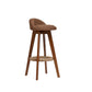 Low Back Dining Stool Beech Armless Bar Stool with Wood Base Brown 1 Piece Clearhalo 'Bar Furniture' 'Bar Stools' 'bar_stools' 'furn' 'furn_bar_stools' 'Furniture' 'Kitchen & Dining Furniture' 6870129