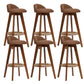 Low Back Dining Stool Beech Armless Bar Stool with Wood Base Brown 6 Piece Set Clearhalo 'Bar Furniture' 'Bar Stools' 'bar_stools' 'furn' 'furn_bar_stools' 'Furniture' 'Kitchen & Dining Furniture' 6870136