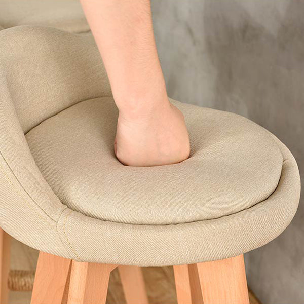 Low Back Dining Stool Beech Armless Bar Stool with Wood Base Clearhalo 'Bar Furniture' 'Bar Stools' 'bar_stools' 'furn' 'furn_bar_stools' 'Furniture' 'Kitchen & Dining Furniture' 6870137