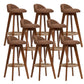 Low Back Dining Stool Beech Armless Bar Stool with Wood Base Brown 8 Piece Set Clearhalo 'Bar Furniture' 'Bar Stools' 'bar_stools' 'furn' 'furn_bar_stools' 'Furniture' 'Kitchen & Dining Furniture' 6870138