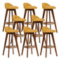 Low Back Dining Stool Beech Armless Bar Stool with Wood Base Yellow 8 Piece Set Clearhalo 'Bar Furniture' 'Bar Stools' 'bar_stools' 'furn' 'furn_bar_stools' 'Furniture' 'Kitchen & Dining Furniture' 6870143