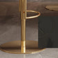 Glam Style Liftable Bar Stool Round Seat Counter Bar Stool with Metal Legs Clearhalo 'Bar Furniture' 'Bar Stools' 'bar_stools' 'furn' 'furn_bar_stools' 'Furniture' 'Kitchen & Dining Furniture' 6870157