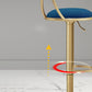 Glam Low Back Dining Stools Adjustable Height Bar Stools with Footrest Clearhalo 'Bar Furniture' 'Bar Stools' 'bar_stools' 'furn' 'furn_bar_stools' 'Furniture' 'Kitchen & Dining Furniture' 6870231
