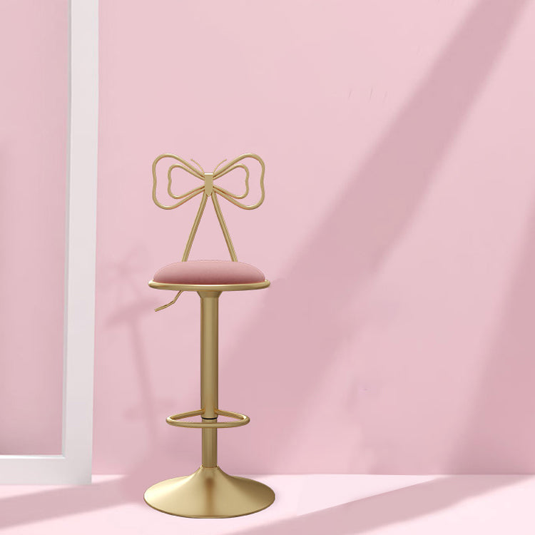 Glam Low Back Dining Stools Adjustable Height Bar Stools with Footrest Clearhalo 'Bar Furniture' 'Bar Stools' 'bar_stools' 'furn' 'furn_bar_stools' 'Furniture' 'Kitchen & Dining Furniture' 6870234