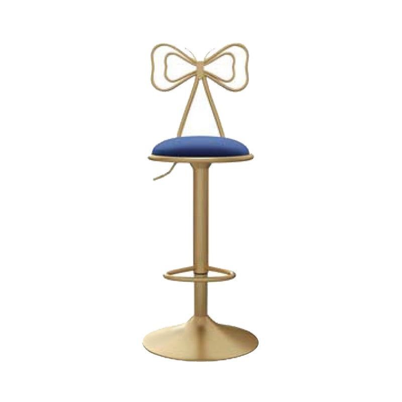 Glam Low Back Dining Stools Adjustable Height Bar Stools with Footrest Clearhalo 'Bar Furniture' 'Bar Stools' 'bar_stools' 'furn' 'furn_bar_stools' 'Furniture' 'Kitchen & Dining Furniture' 6870236