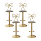 Glam Low Back Dining Stools Adjustable Height Bar Stools with Footrest Gray 4 Piece Set Clearhalo 'Bar Furniture' 'Bar Stools' 'bar_stools' 'furn' 'furn_bar_stools' 'Furniture' 'Kitchen & Dining Furniture' 6870239