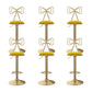 Glam Low Back Dining Stools Adjustable Height Bar Stools with Footrest Yellow 6 Piece Set Clearhalo 'Bar Furniture' 'Bar Stools' 'bar_stools' 'furn' 'furn_bar_stools' 'Furniture' 'Kitchen & Dining Furniture' 6870244