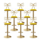 Glam Low Back Dining Stools Adjustable Height Bar Stools with Footrest Yellow 8 Piece Set Clearhalo 'Bar Furniture' 'Bar Stools' 'bar_stools' 'furn' 'furn_bar_stools' 'Furniture' 'Kitchen & Dining Furniture' 6870245
