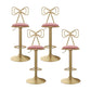 Glam Low Back Dining Stools Adjustable Height Bar Stools with Footrest Pink 4 Piece Set Clearhalo 'Bar Furniture' 'Bar Stools' 'bar_stools' 'furn' 'furn_bar_stools' 'Furniture' 'Kitchen & Dining Furniture' 6870247