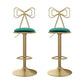 Glam Low Back Dining Stools Adjustable Height Bar Stools with Footrest Green 2 Piece Set Clearhalo 'Bar Furniture' 'Bar Stools' 'bar_stools' 'furn' 'furn_bar_stools' 'Furniture' 'Kitchen & Dining Furniture' 6870250