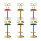 Glam Low Back Dining Stools Adjustable Height Bar Stools with Footrest Green 6 Piece Set Clearhalo 'Bar Furniture' 'Bar Stools' 'bar_stools' 'furn' 'furn_bar_stools' 'Furniture' 'Kitchen & Dining Furniture' 6870252