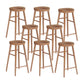 Brown Counter Height Stools Solid Wood Counter Bar Stool for Restaurant 8 Piece Set Backless Clearhalo 'Bar Furniture' 'Bar Stools' 'bar_stools' 'furn' 'furn_bar_stools' 'Furniture' 'Kitchen & Dining Furniture' 6870301