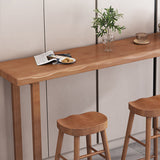 Braune Counterhöhe Hocker Massivholz Counter Barhocker für das Restaurant