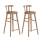 Brown Counter Height Stools Solid Wood Counter Bar Stool for Restaurant 2 Piece Set Low Back Clearhalo 'Bar Furniture' 'Bar Stools' 'bar_stools' 'furn' 'furn_bar_stools' 'Furniture' 'Kitchen & Dining Furniture' 6870303