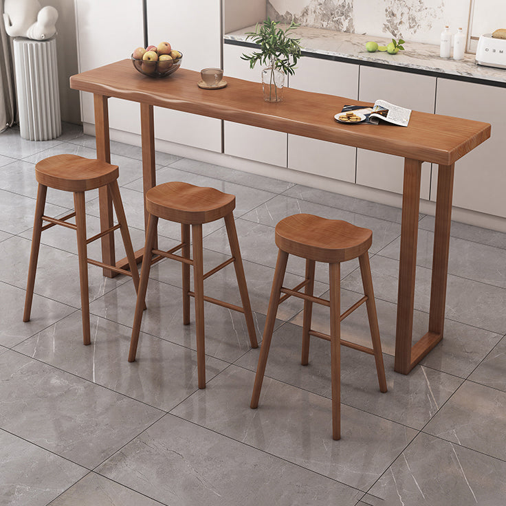Brown Counter Height Stools Solid Wood Counter Bar Stool for Restaurant Clearhalo 'Bar Furniture' 'Bar Stools' 'bar_stools' 'furn' 'furn_bar_stools' 'Furniture' 'Kitchen & Dining Furniture' 6870308
