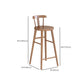 Brown Counter Height Stools Solid Wood Counter Bar Stool for Restaurant Clearhalo 'Bar Furniture' 'Bar Stools' 'bar_stools' 'furn' 'furn_bar_stools' 'Furniture' 'Kitchen & Dining Furniture' 6870311