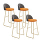 Glam Counter Bar Stool Low Back Counter Height Stools for Restaurant Gold 4 Piece Set Clearhalo 'Bar Furniture' 'Bar Stools' 'bar_stools' 'furn' 'furn_bar_stools' 'Furniture' 'Kitchen & Dining Furniture' 6870314
