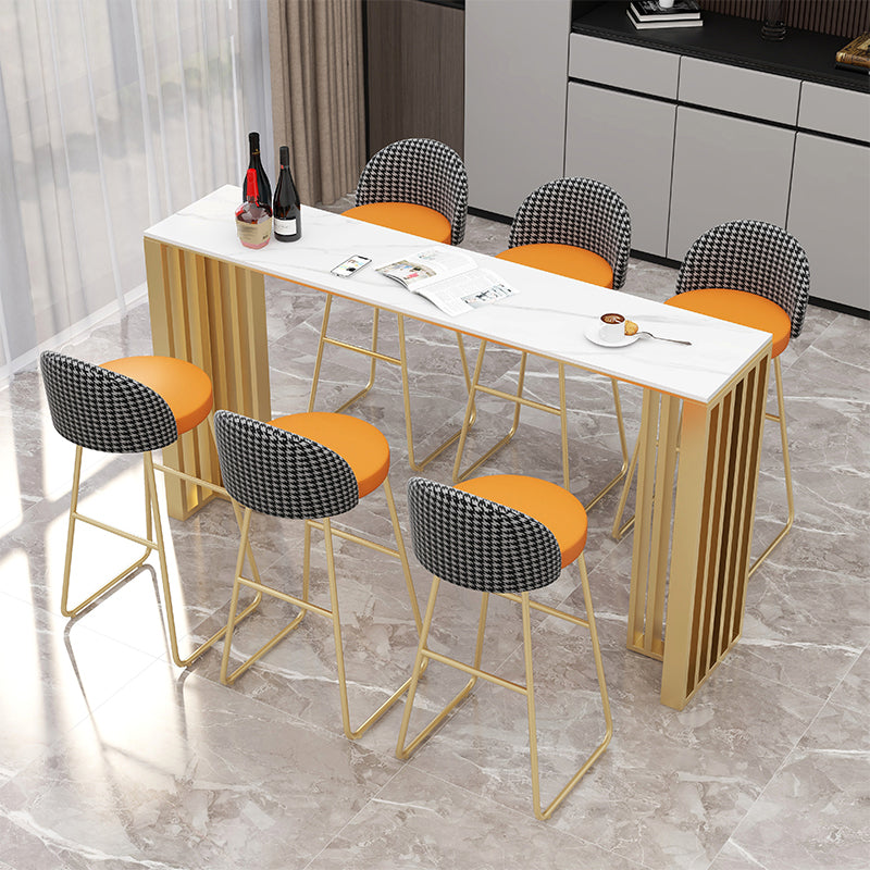 Glam Counter Bar Stool Low Back Counter Height Stools for Restaurant Clearhalo 'Bar Furniture' 'Bar Stools' 'bar_stools' 'furn' 'furn_bar_stools' 'Furniture' 'Kitchen & Dining Furniture' 6870317