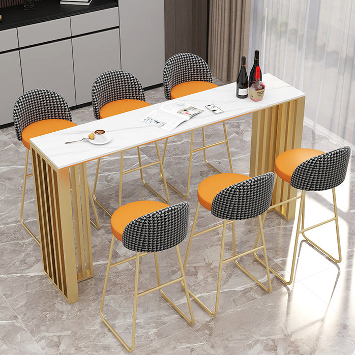 Glam Counter Bar Stool Low Back Counter Height Stools for Restaurant Clearhalo 'Bar Furniture' 'Bar Stools' 'bar_stools' 'furn' 'furn_bar_stools' 'Furniture' 'Kitchen & Dining Furniture' 6870319