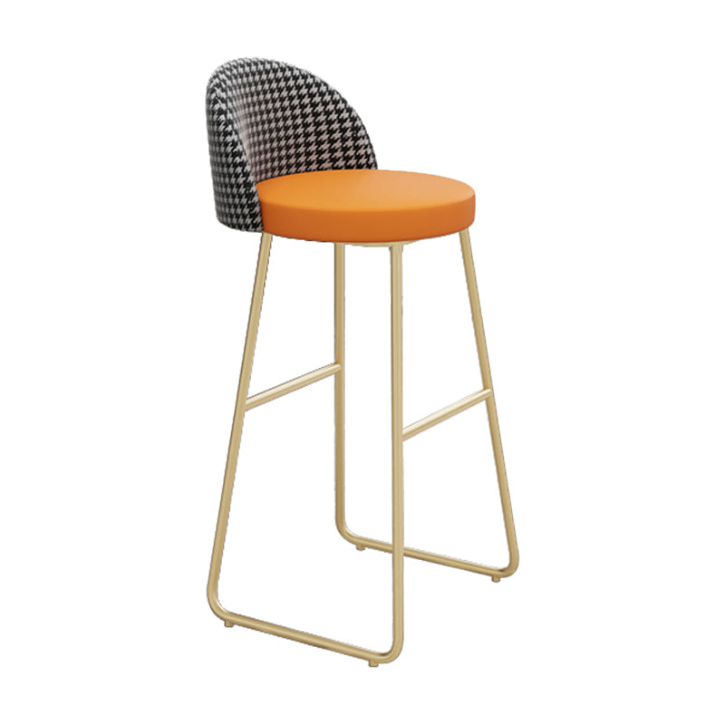 Glam Counter Bar Stool Low Back Counter Height Stools for Restaurant Clearhalo 'Bar Furniture' 'Bar Stools' 'bar_stools' 'furn' 'furn_bar_stools' 'Furniture' 'Kitchen & Dining Furniture' 6870321