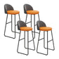 Glam Counter Bar Stool Low Back Counter Height Stools for Restaurant Black 4 Piece Set Clearhalo 'Bar Furniture' 'Bar Stools' 'bar_stools' 'furn' 'furn_bar_stools' 'Furniture' 'Kitchen & Dining Furniture' 6870322