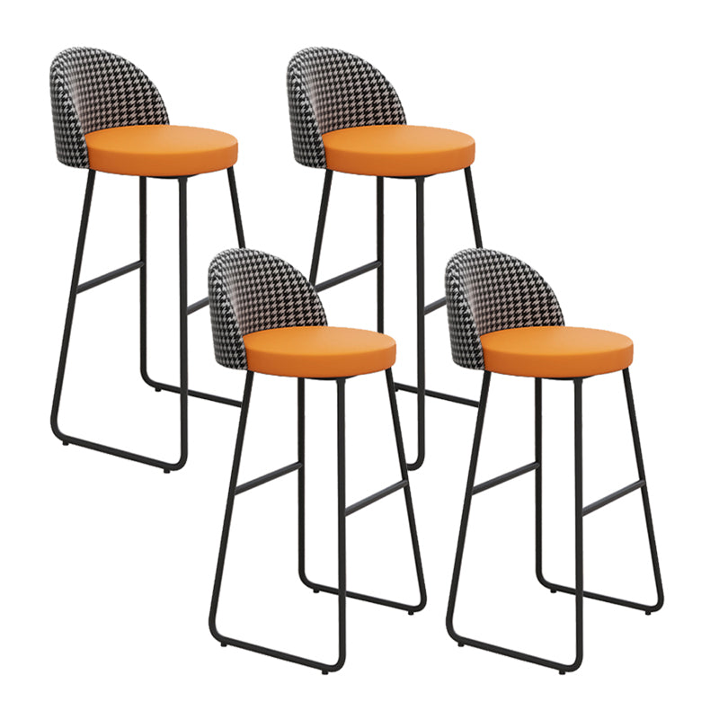 Glam Counter Bar Stool Low Back Counter Height Stools for Restaurant Black 4 Piece Set Clearhalo 'Bar Furniture' 'Bar Stools' 'bar_stools' 'furn' 'furn_bar_stools' 'Furniture' 'Kitchen & Dining Furniture' 6870322