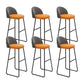Glam Counter Bar Stool Low Back Counter Height Stools for Restaurant Black 6 Piece Set Clearhalo 'Bar Furniture' 'Bar Stools' 'bar_stools' 'furn' 'furn_bar_stools' 'Furniture' 'Kitchen & Dining Furniture' 6870323
