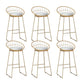 Glam Counter Bar Stool Low Back Counter Height Stools for Bristol Gold 6 Piece Set Clearhalo 'Bar Furniture' 'Bar Stools' 'bar_stools' 'furn' 'furn_bar_stools' 'Furniture' 'Kitchen & Dining Furniture' 6870405
