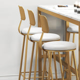 Glam Counter Bar Stool Low Back Counter Height Stools for Bristol Clearhalo 'Bar Furniture' 'Bar Stools' 'bar_stools' 'furn' 'furn_bar_stools' 'Furniture' 'Kitchen & Dining Furniture' 6870407