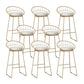Glam Counter Bar Stool Low Back Counter Height Stools for Bristol Gold 8 Piece Set Clearhalo 'Bar Furniture' 'Bar Stools' 'bar_stools' 'furn' 'furn_bar_stools' 'Furniture' 'Kitchen & Dining Furniture' 6870408